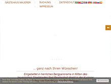 Tablet Screenshot of gaestehaus-mauerer.de